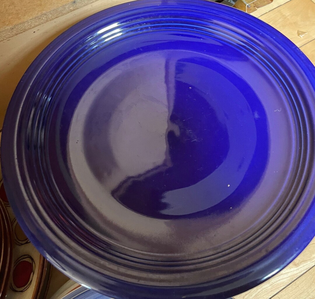 Vintage Cobalt Blue Gibson Dinner Plate 11 1/8 Etsy