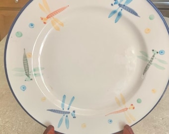 Dragonfly Set of 2 Dinner Plates   10” Collectible