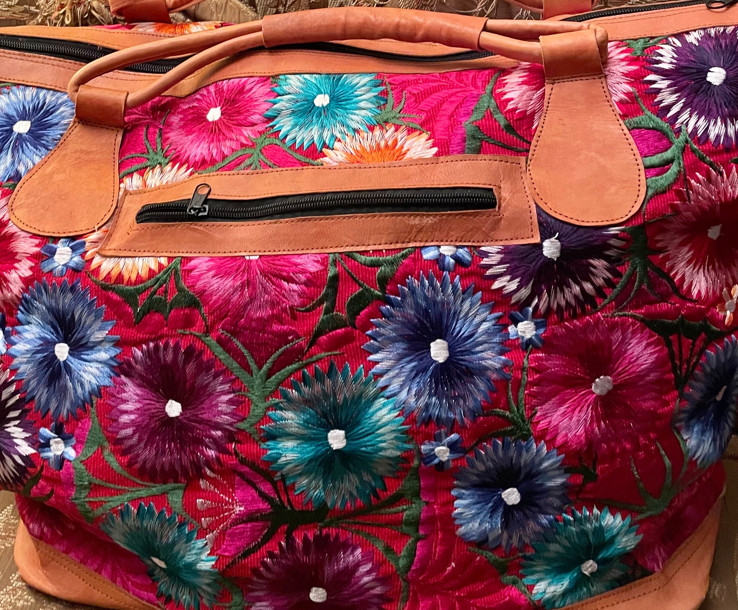 NWOT Guatemalan Embroidered Huipil Leather Backpack Guatemalan Embroidered Leather Backpack main image 2