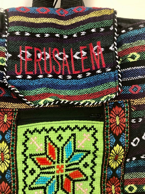 Hand Embroidered Palestine Backpack Boho Style Je… - image 7