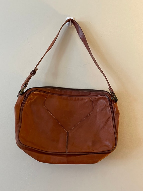 バッグ vintage real leather shoulder bag Vintage Genuine Leather Shoulder Travel Bag - Etsy