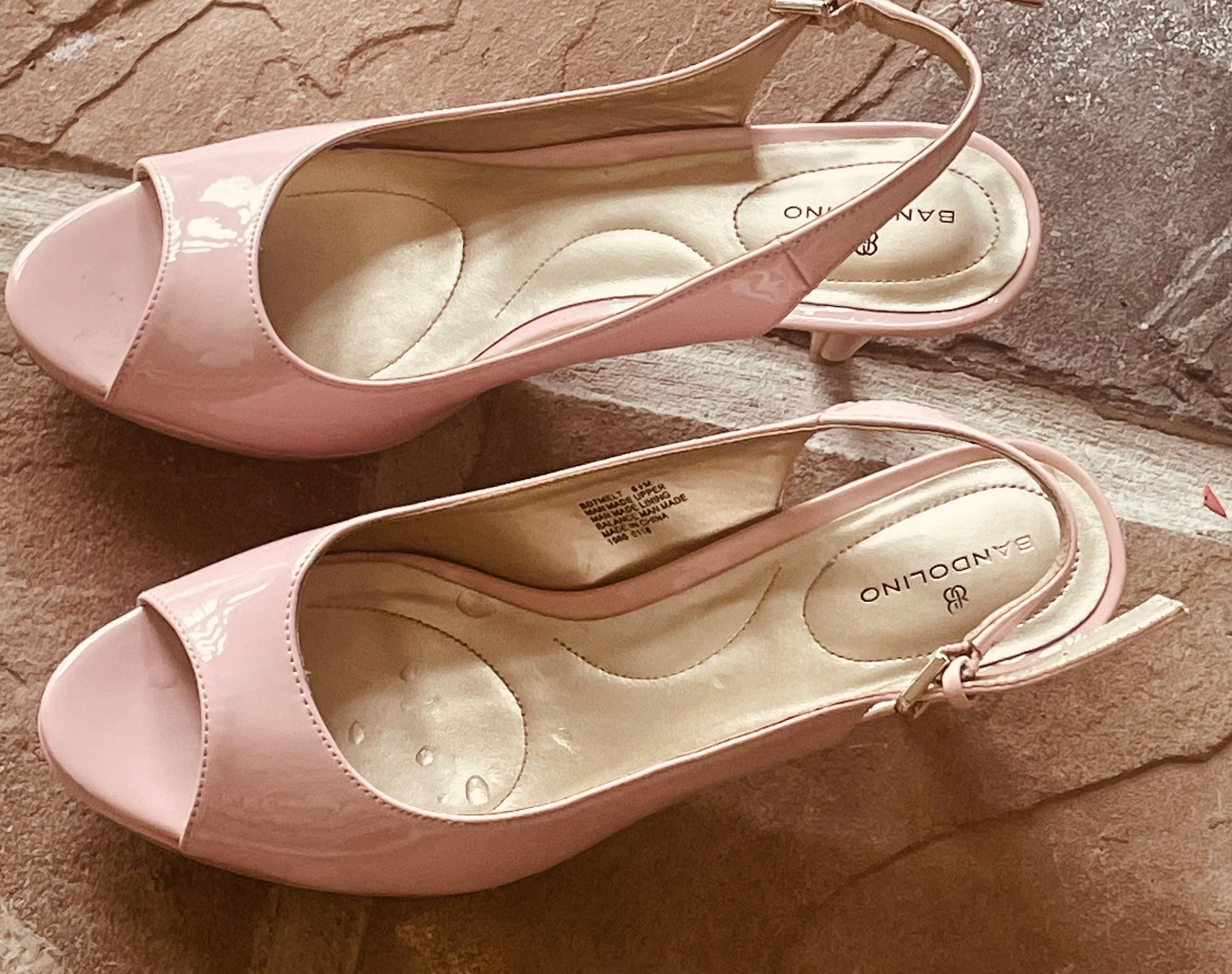 Chaussures Talons Hauts Rose Bandolino Pointure 8 Occasion - Mule Ouvertes Simili Cuir