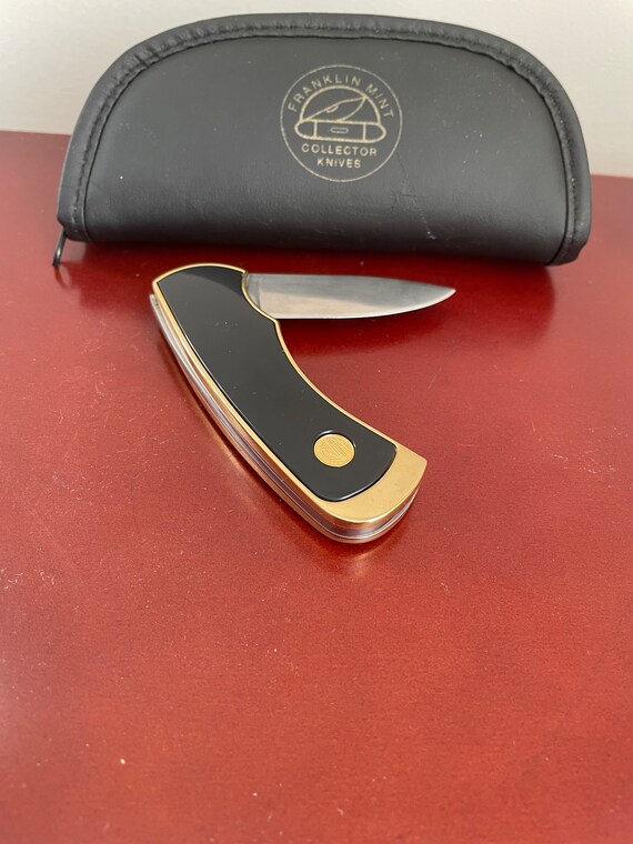 Franklin Mint Save the Eagle Single Blade Folding Collector Knife