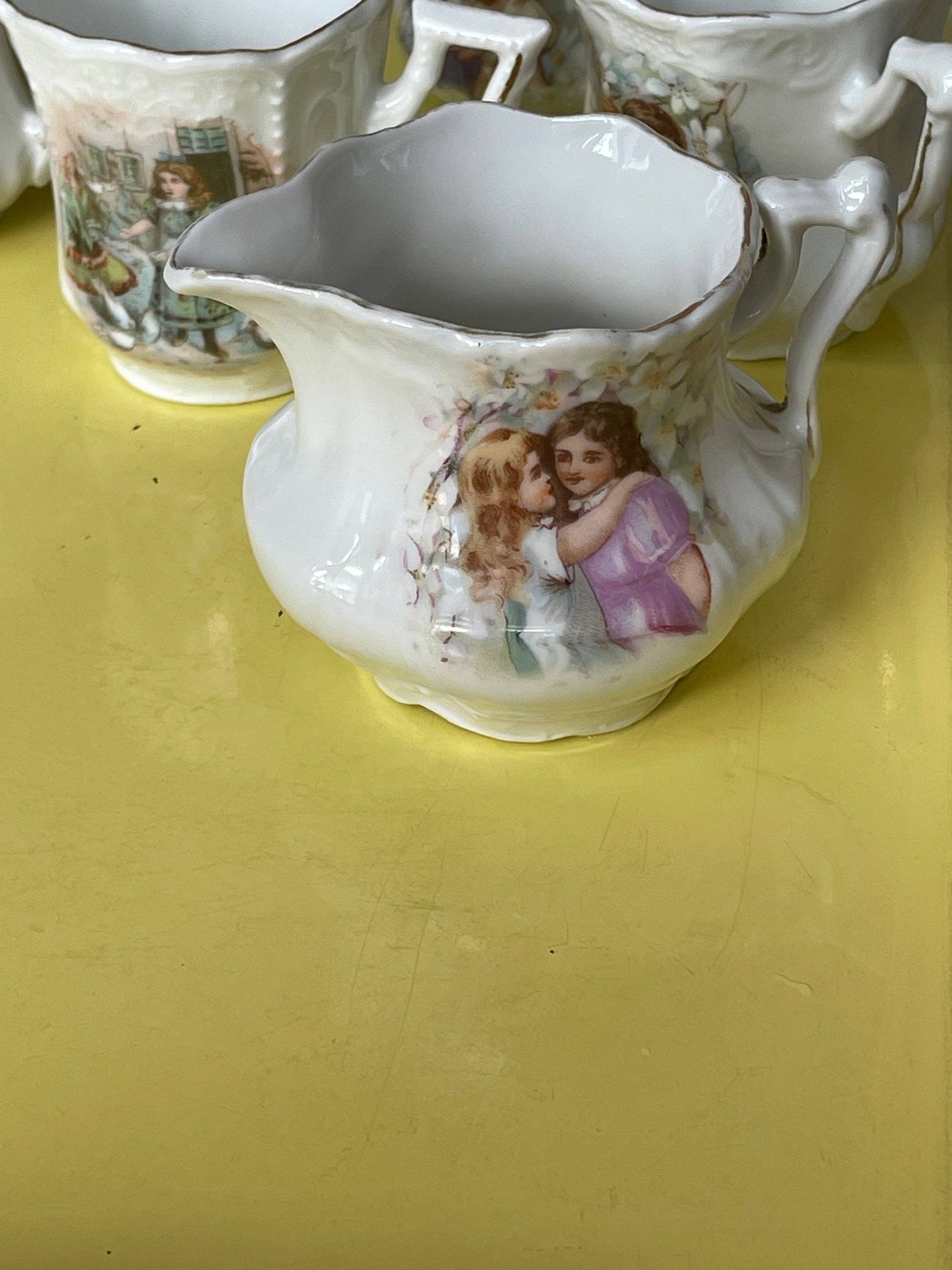 Friends Tea Set Child,s Antique 5 Piece Tea Set Sisters/ Friends Tea Set - Etsy
