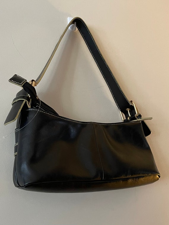 Vintage 1990,s Black leather Bag - image 3