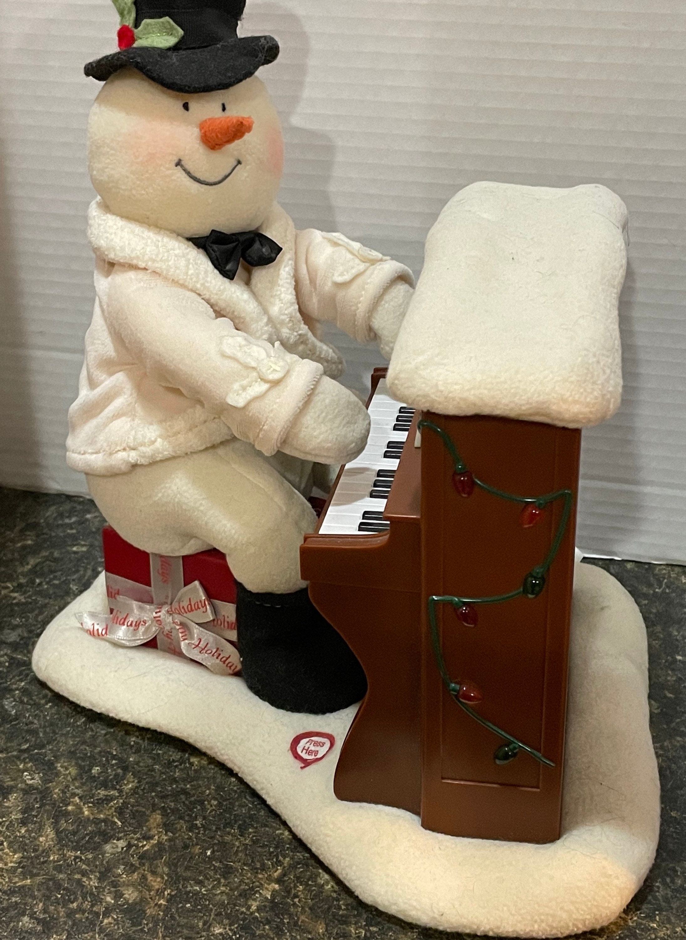 hallmark singing snowman playing piano