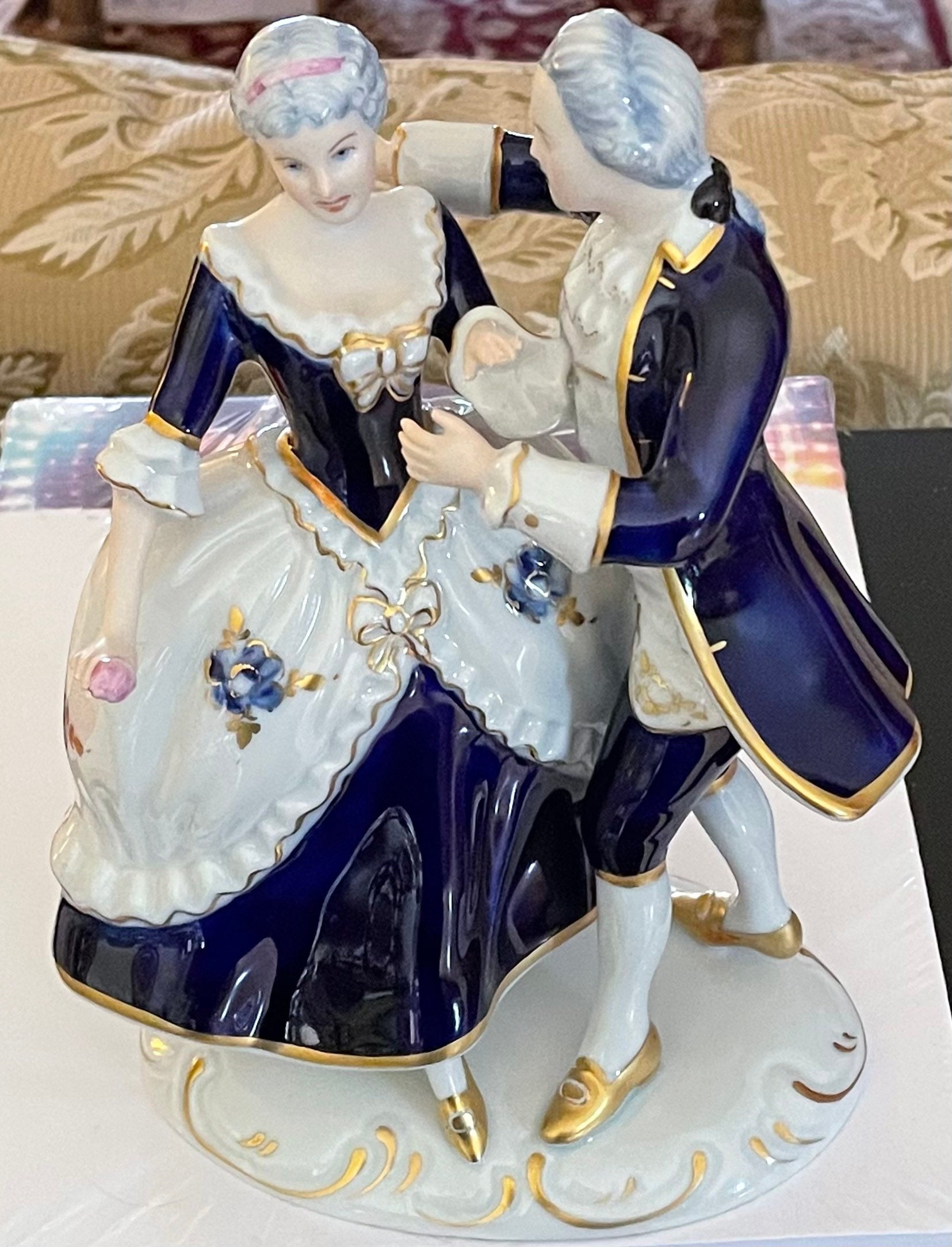 Royal Dux Bohemian Czechoslovakia Dancing Victorian Couple