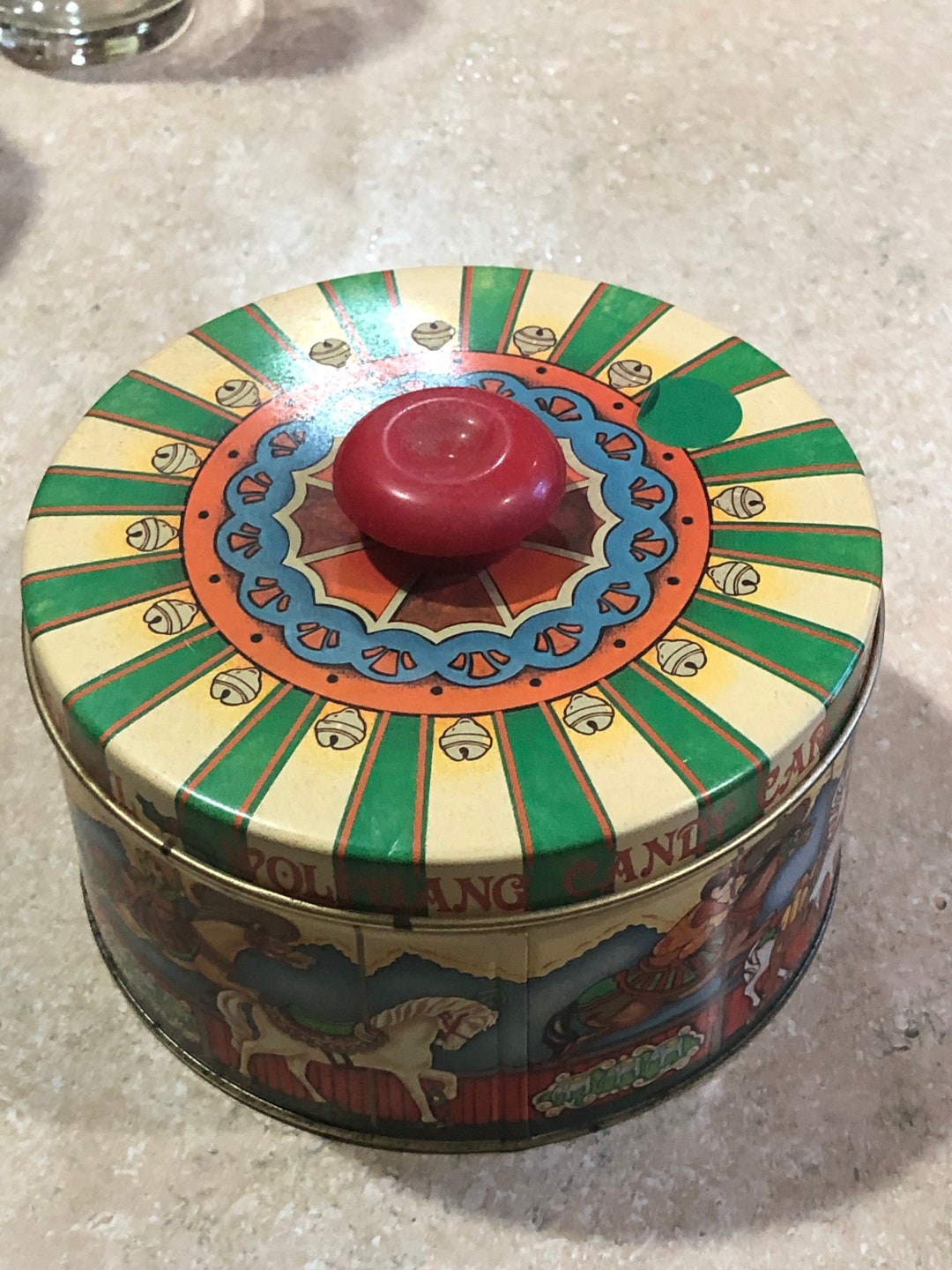Collectible Wolfgang Candy Carousel Tin Etsy