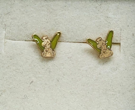 Disney Tinker Bell Solid Gold Baby Earrings  Post… - image 3