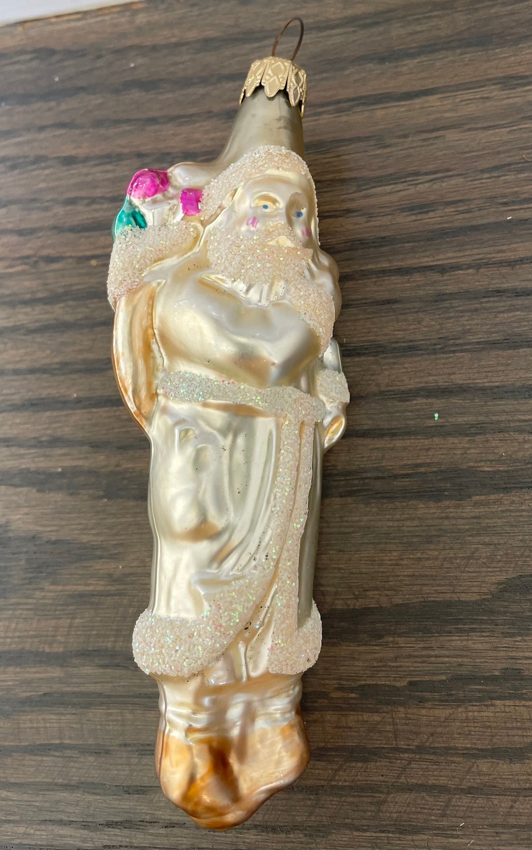 Vintage Hand Blown Mercury Glass Santa Claus Christmas Tree Ornament - Etsy