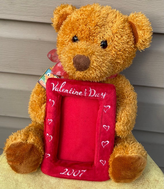 Teddy Bear Valentines Day 2007 Stuffed Animal Plushed Bear W/ Pink