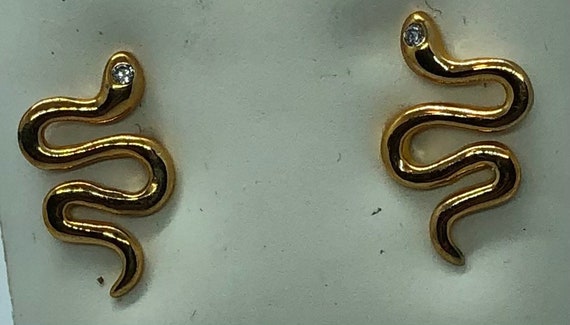 Snake post Earrings for Sensitive Ears - image 4