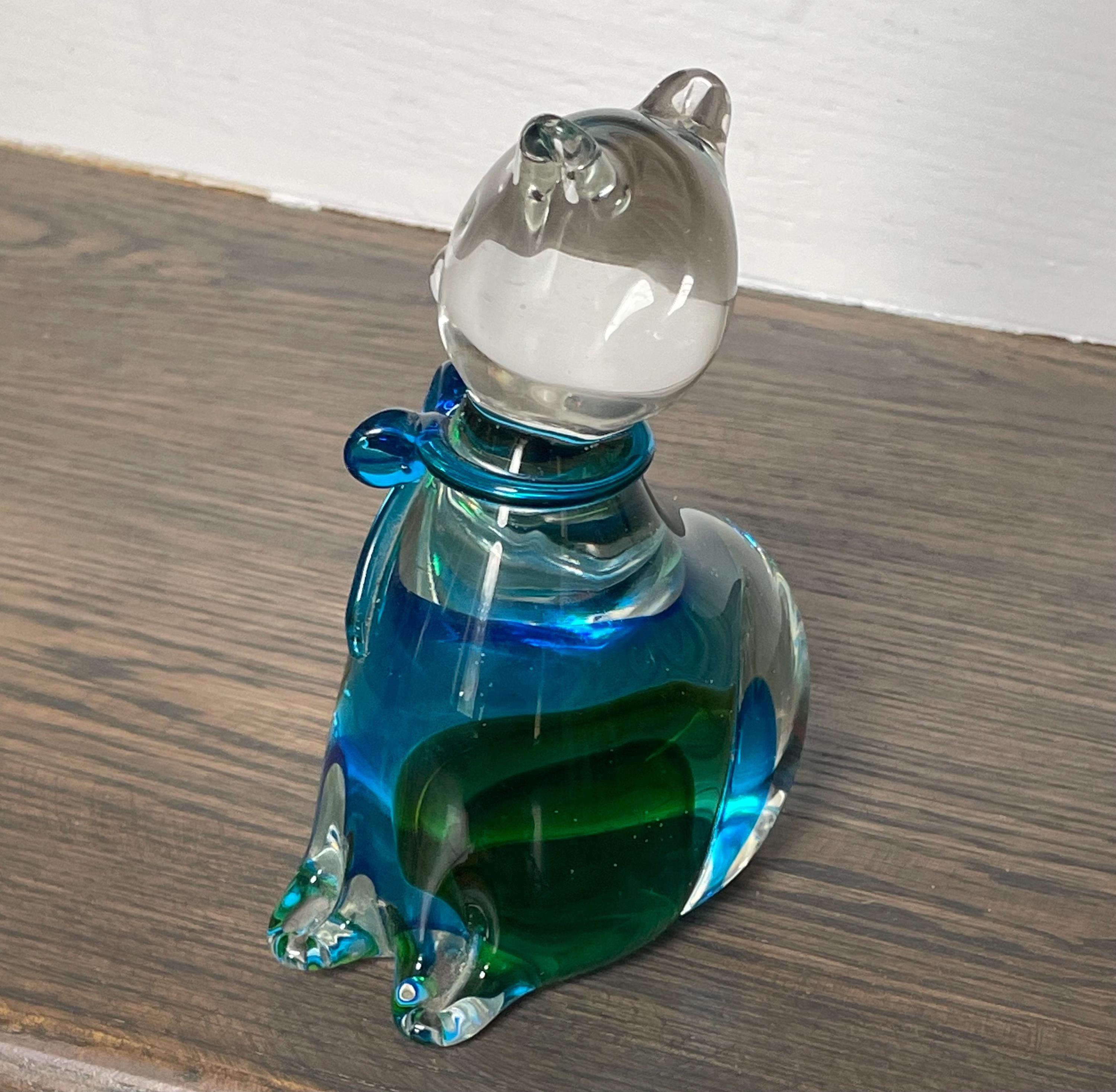 Vintage Lenox Cat Glass Figurine - Etsy