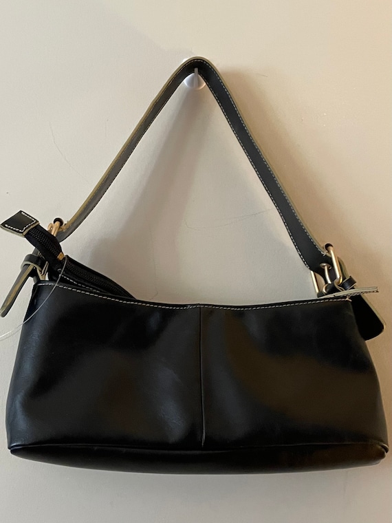 Vintage 1990,s Black leather Bag - image 2