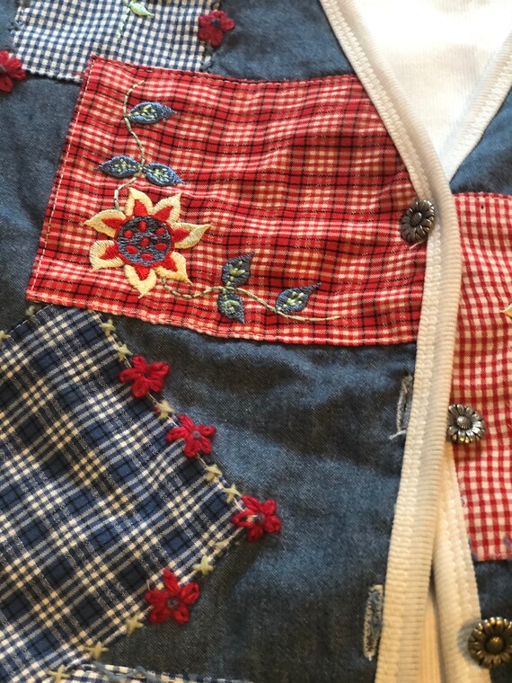 New Vintage “Teddi” Patchwork handmade Christmas … - image 1