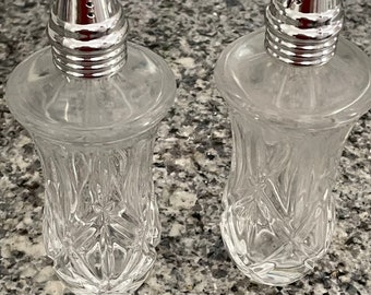 Graham Crystal Ann Salt & Pepper Shaker Set 6.5” Czech Glass