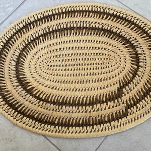 Vintage Wicker Oval Placemats set of 4 Bohemian Table-mats