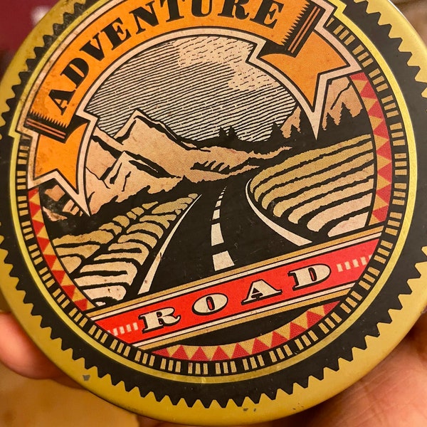 Vintage Coasters Set of 6 Hallmark Adventure Road-man Cave Of Cork &Metal in Tin Box NIB