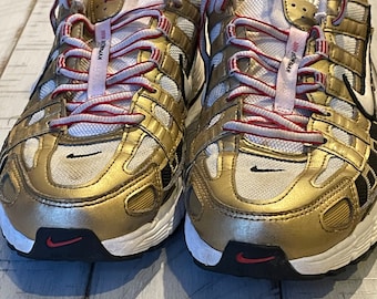 Nike P -6000 Metallic Gold 9.5 Authentic Women Shoes