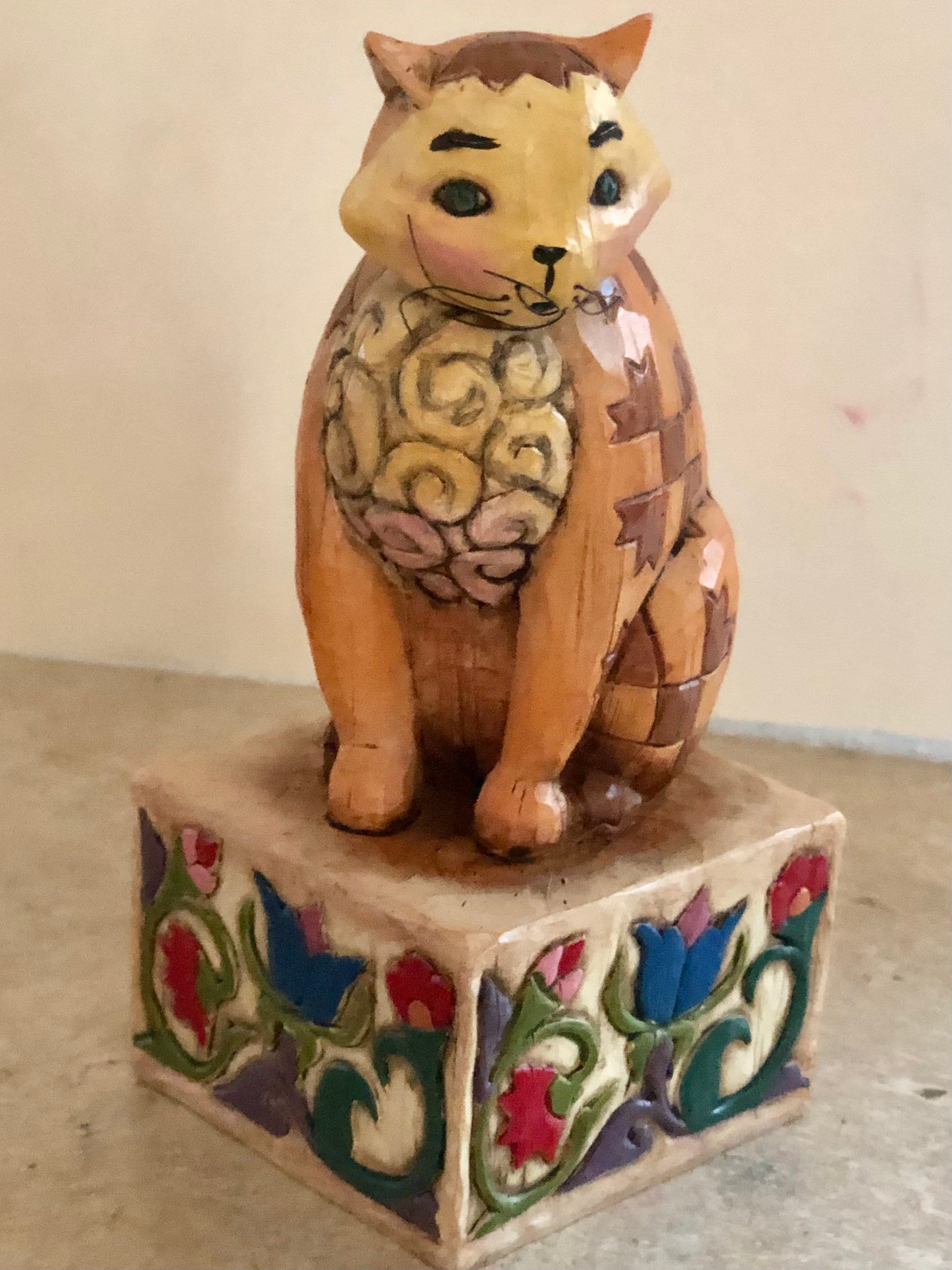 Jasper Jim Shore Cat Figurine Yellow Cat 114424 Heartwood Creek