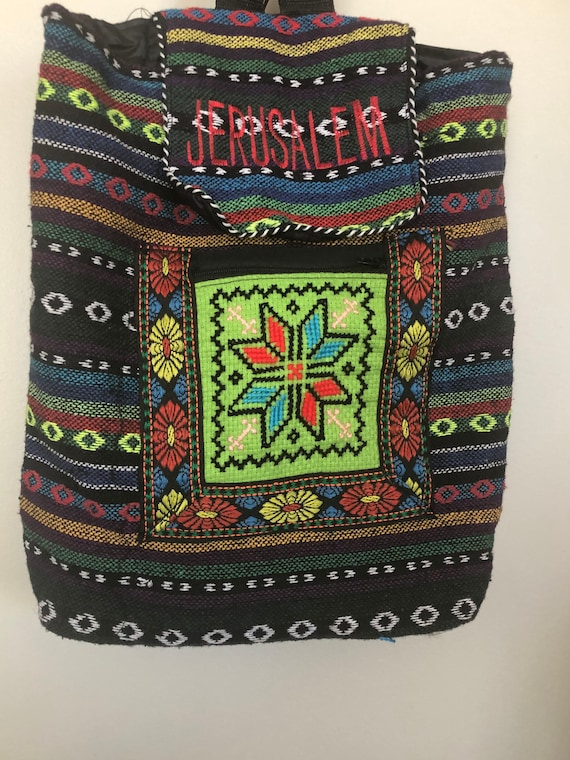 Hand Embroidered Palestine Backpack Boho Style Je… - image 5