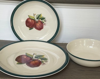 Vintage 3-teiliges Servierset Apples Casuals von China