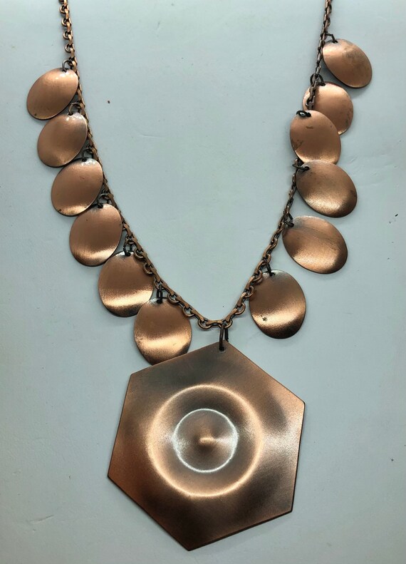 Honey Bear design 50,s  Abstract Copper Necklace . - image 2