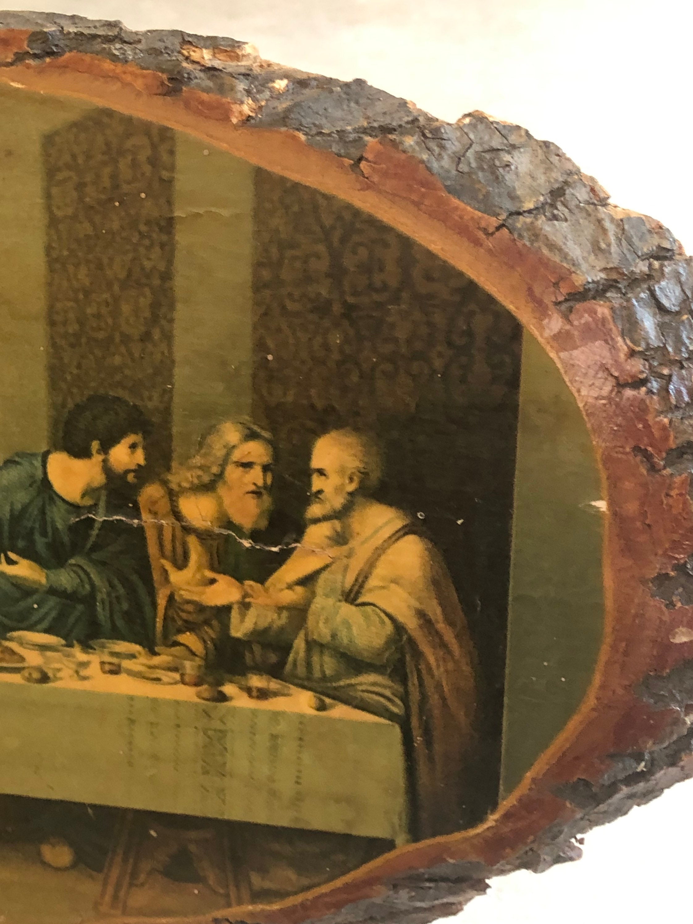 Vintage Wood Slab Last Supper Wall Hanging - Etsy