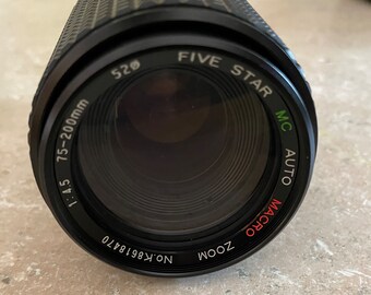 Toyo Optics Five Star 75-200mm Macro Zoom Lens for Canon FD - Etsy