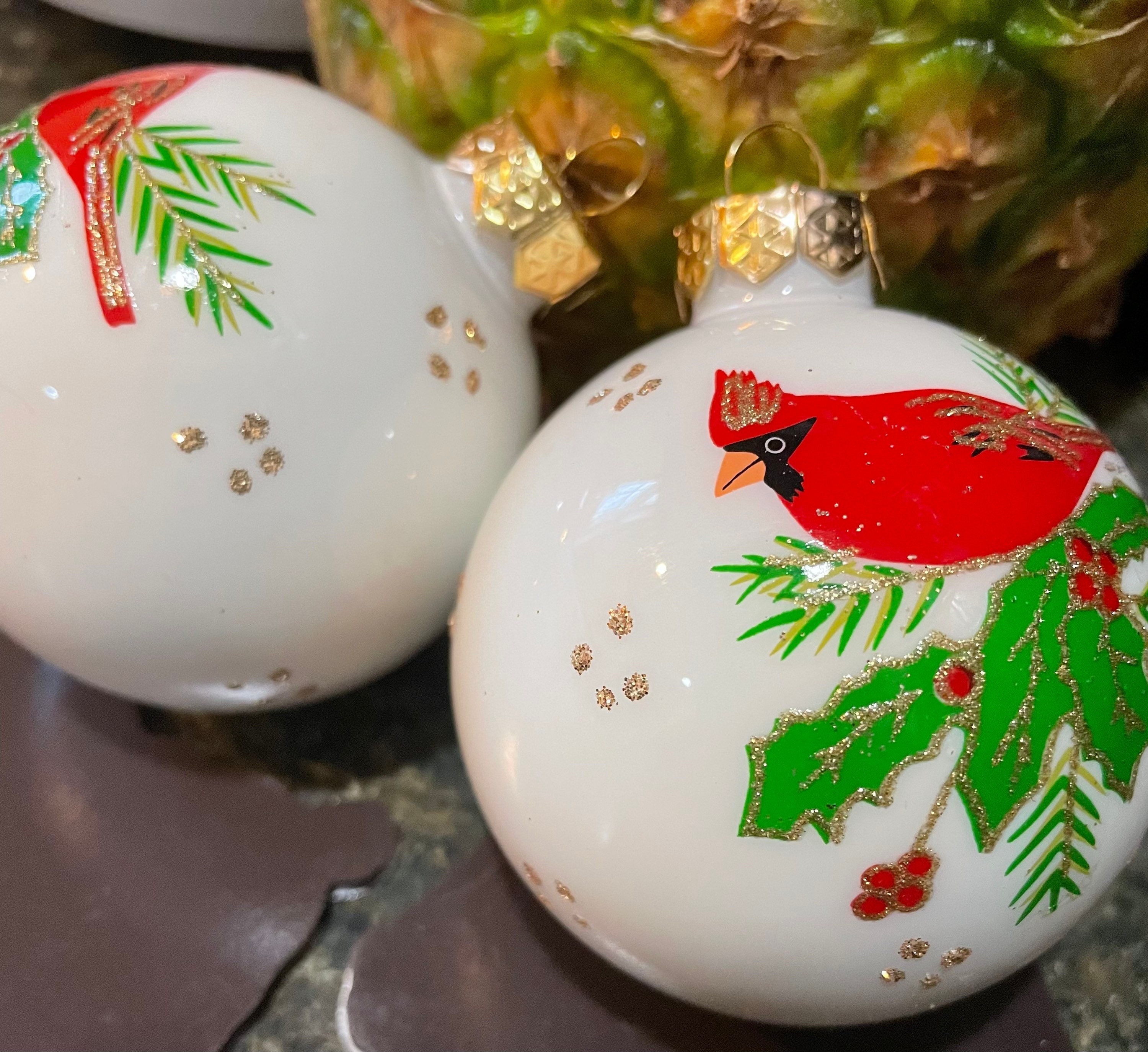 thumbnail image 2 of Kurt Adler Noble Gems Cardinal Glass Christmas Ornament – Hand-Painted Bird Decor, Multicolor, Perfect For Tree Or Wreath 2 of 3