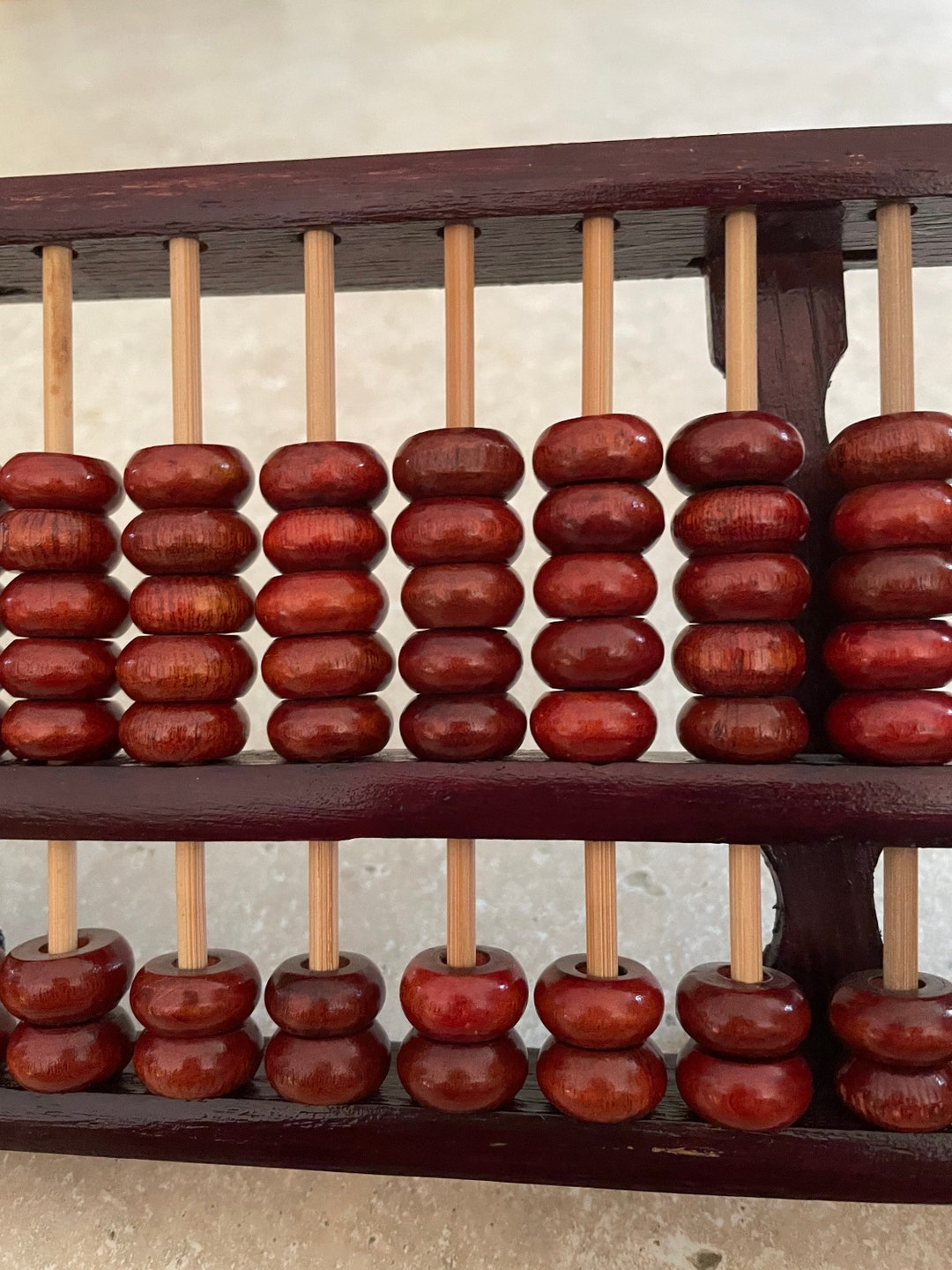 Vintage Collectible Wood & Brass Abacus Diamonds1970,s Mathematical Toy ...