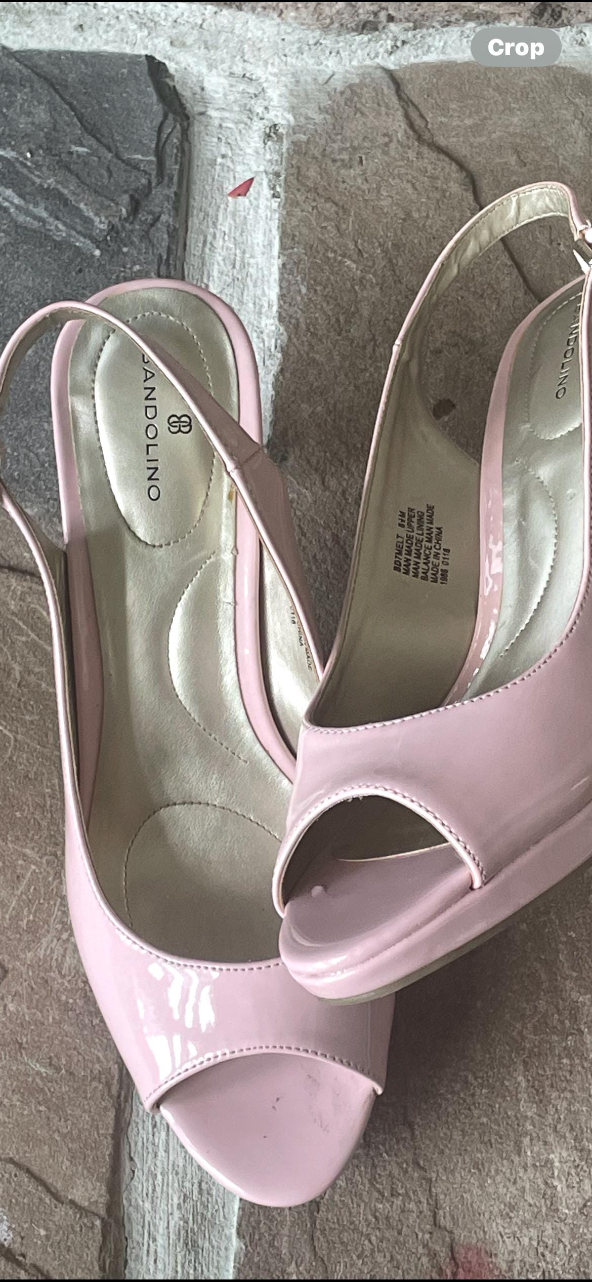 Chaussures à Talons Bandolino Rose, Pointure 8, Occasion - Mules Ouvertes En Similicuir