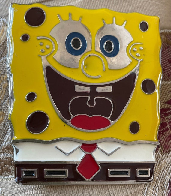 Black Buckle Web Belt - SpongeBob Wavy Arm Pose Flip Black Webbing