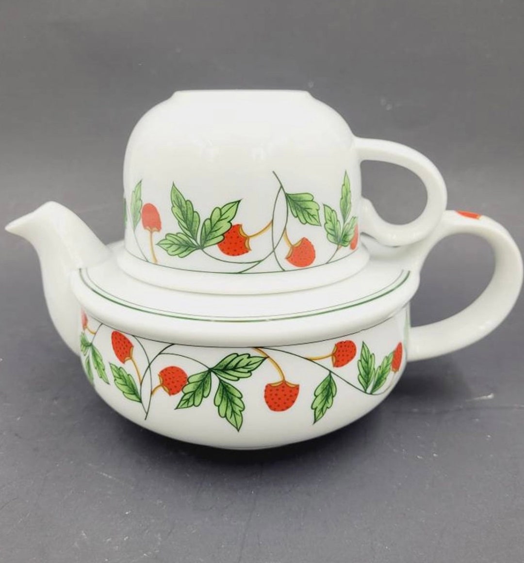 おちゃ Vintage Strawberry Tea for One 3 Pcs Set Toscany Collection Japan