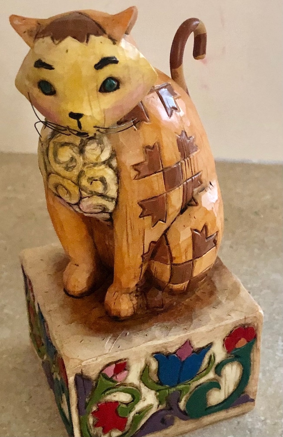 Jasper Jim Shore Cat Figurine Yellow Cat 114424 Heartwood Creek