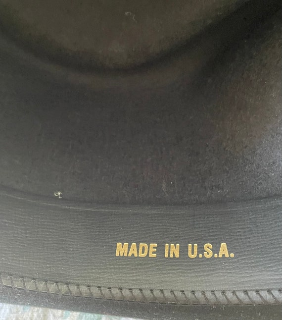 Vintage Men,s Fedora Hat Black 100% Wool WPL 5923… - image 5