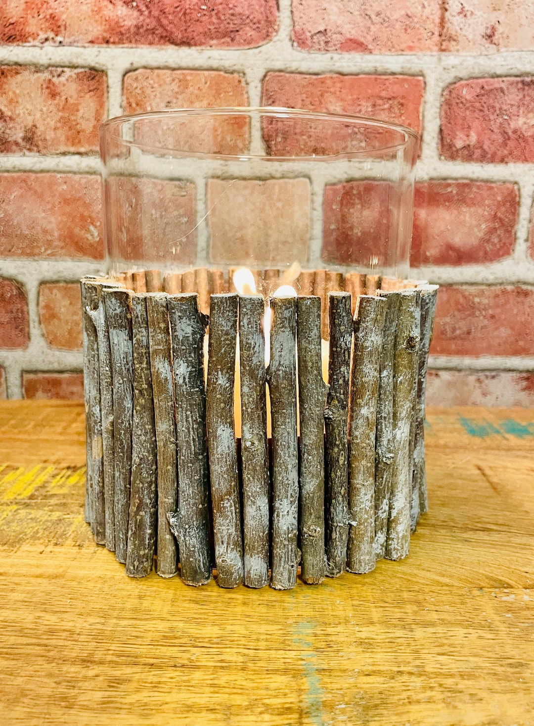 Natural Stick Hurricane Candle Holders Etsy