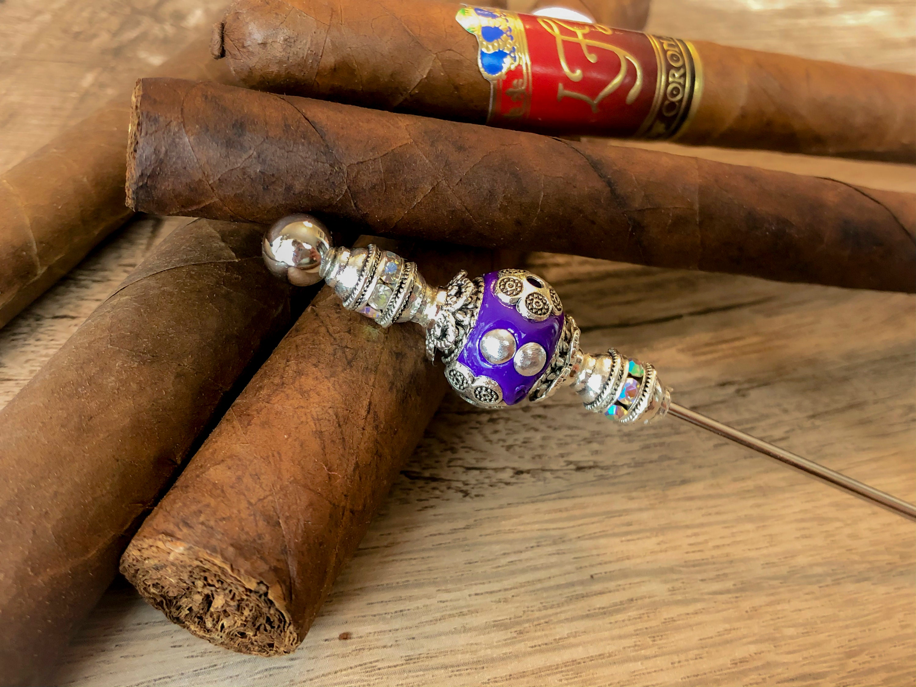 Purple/blue Cigar Pick Cigar Poker Cigar Stick Cigar Etsy