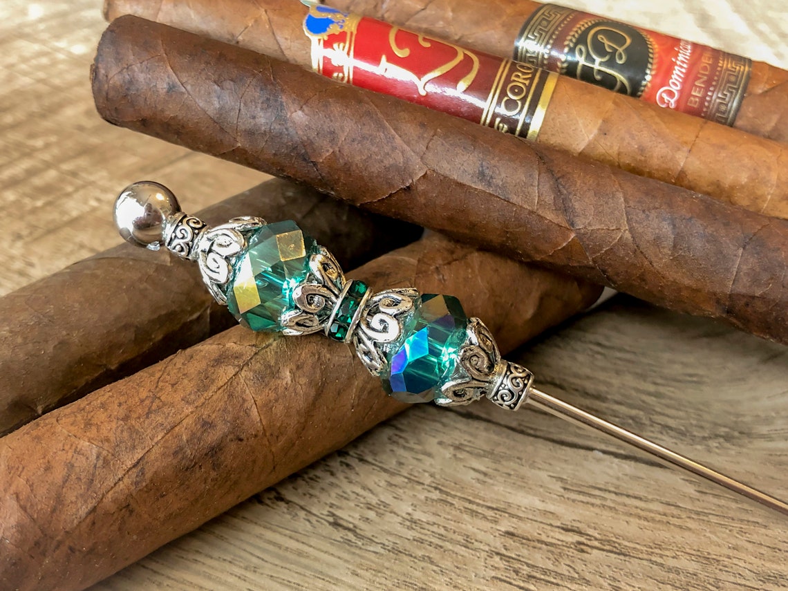 Blue/green Cigar Pick Cigar Poker Cigar Stick Cigar Nubber Etsy