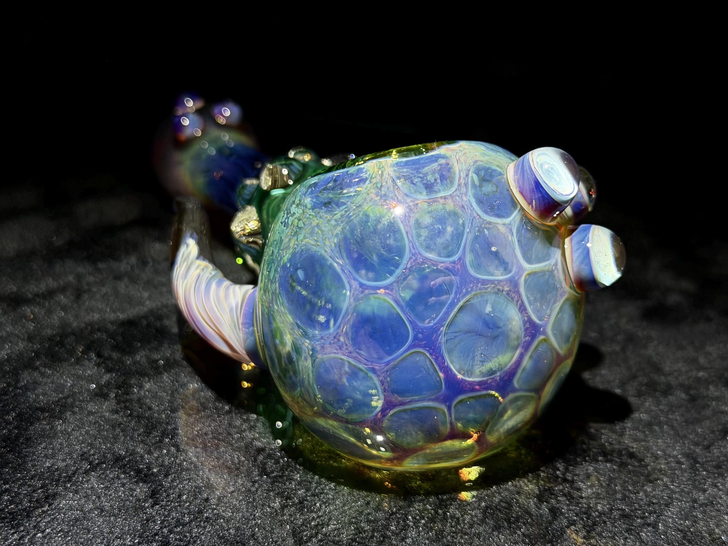 Color Changing Honeycomb Hand Pipe With Implosion Horn, Rich Purple ...