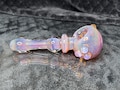 Sleek and slim color changing pocket pipe in transparent purples with hints of yellows // color changing glass pipes //