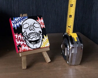 3"x3" Original Mini Painting on Easel