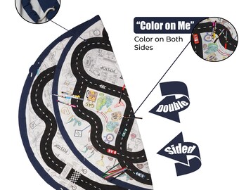 Comprar 2 Obtener 3er Gratis! ColorMe Lego Bag&Play Mat, Organizador de la actividad del piso, Contenedor de juguetes, Bloques, Libros, Carrera de coches + Princesa.