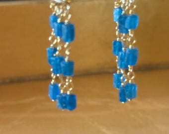 Kyanite Chandelier Earrings, 14Kt Gold Filled LeverHoops