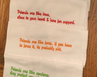 Snarky Friendship quote napkins, Rude napkins, Funny Napkins, Friendship Napkins, Friend Valentine, BFF gift, Unique gift, Funny Table Decor