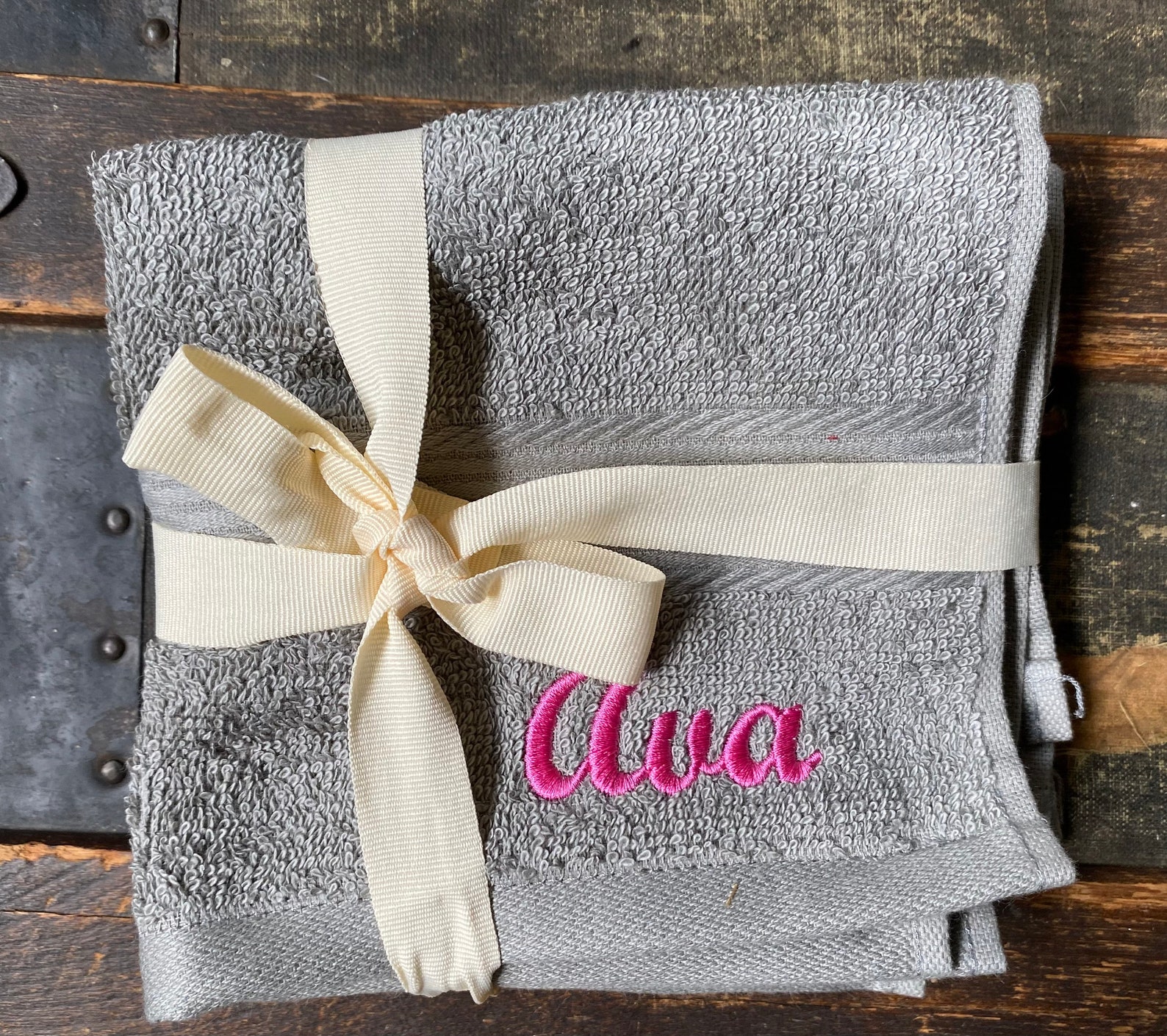 Personalized Washcloth Embroidered Washcloth Custom Etsy