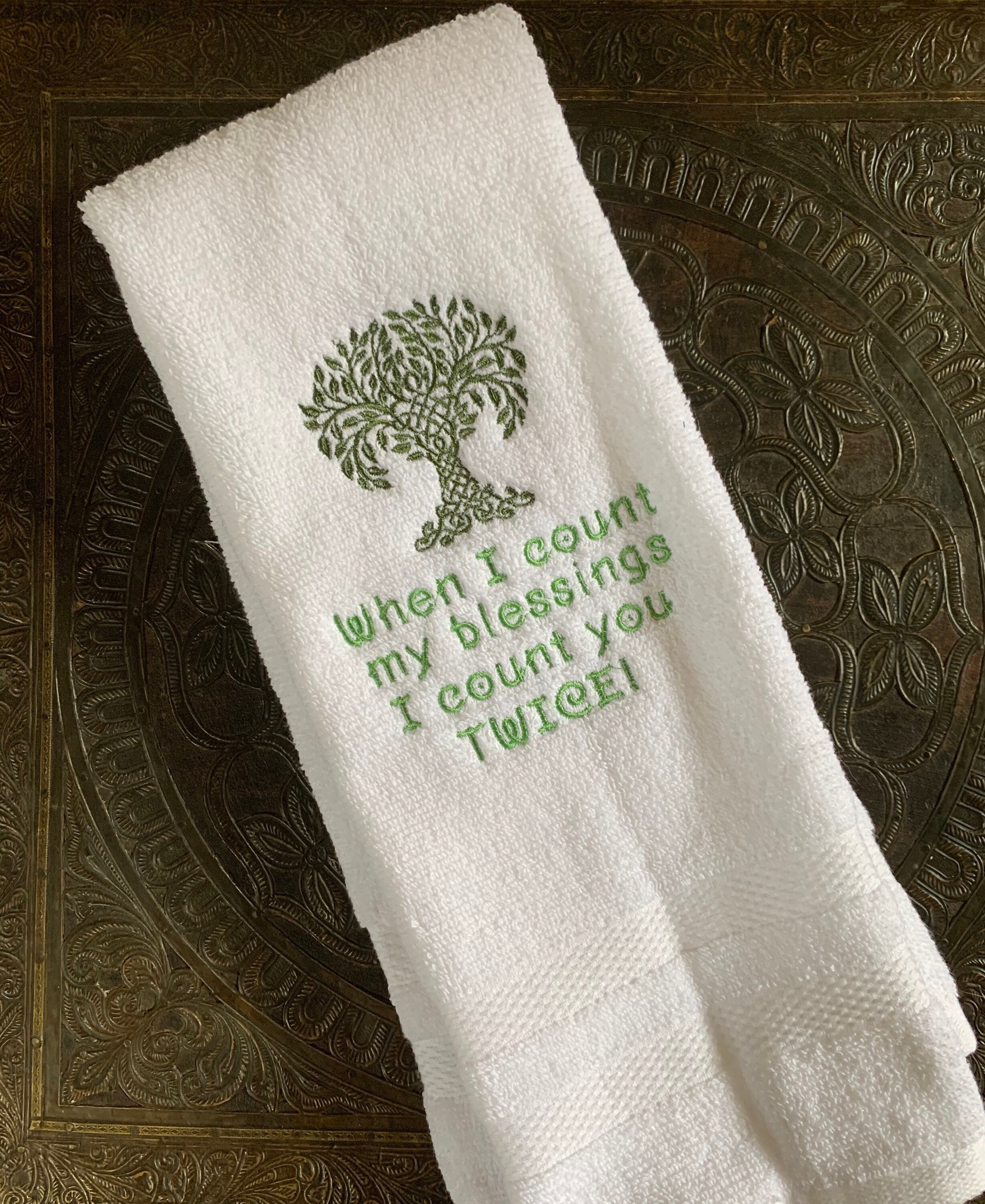 Celtic Tree Dish Towel Hand Towel Irish Prayer Irish Etsy