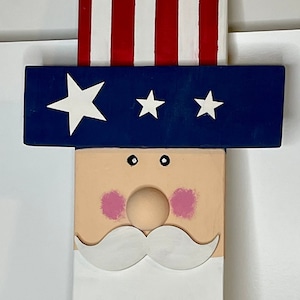 Uncle Sam Wood Sign / Uncle Sam Sign / 4th of July Sign / Americana Decor / Americana Porch Sign
