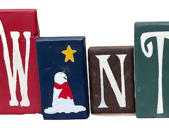 Winter Wood Blocks