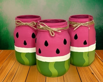 Watermelon Mason Jars